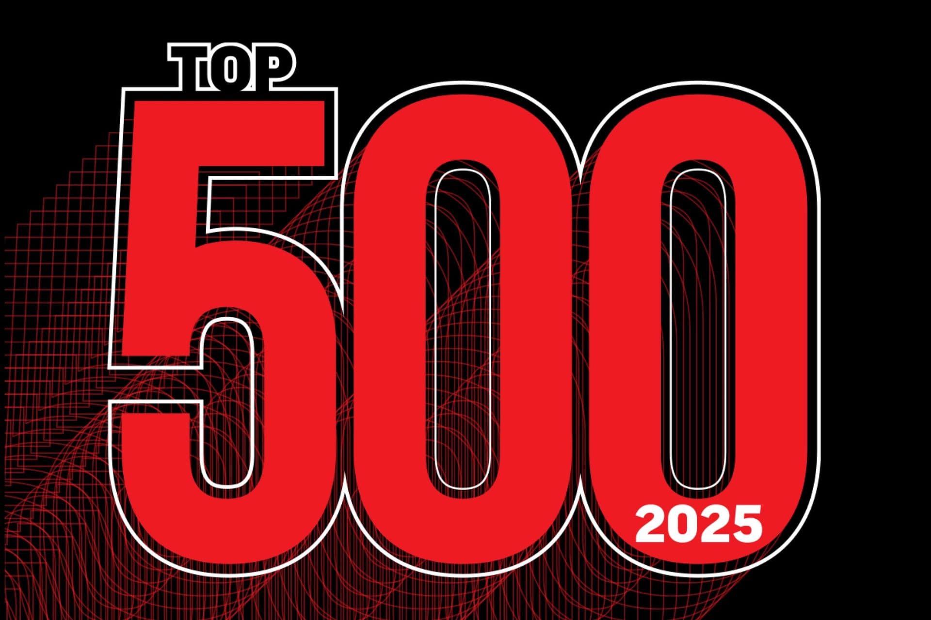 A logo badge for Top 500 2025.